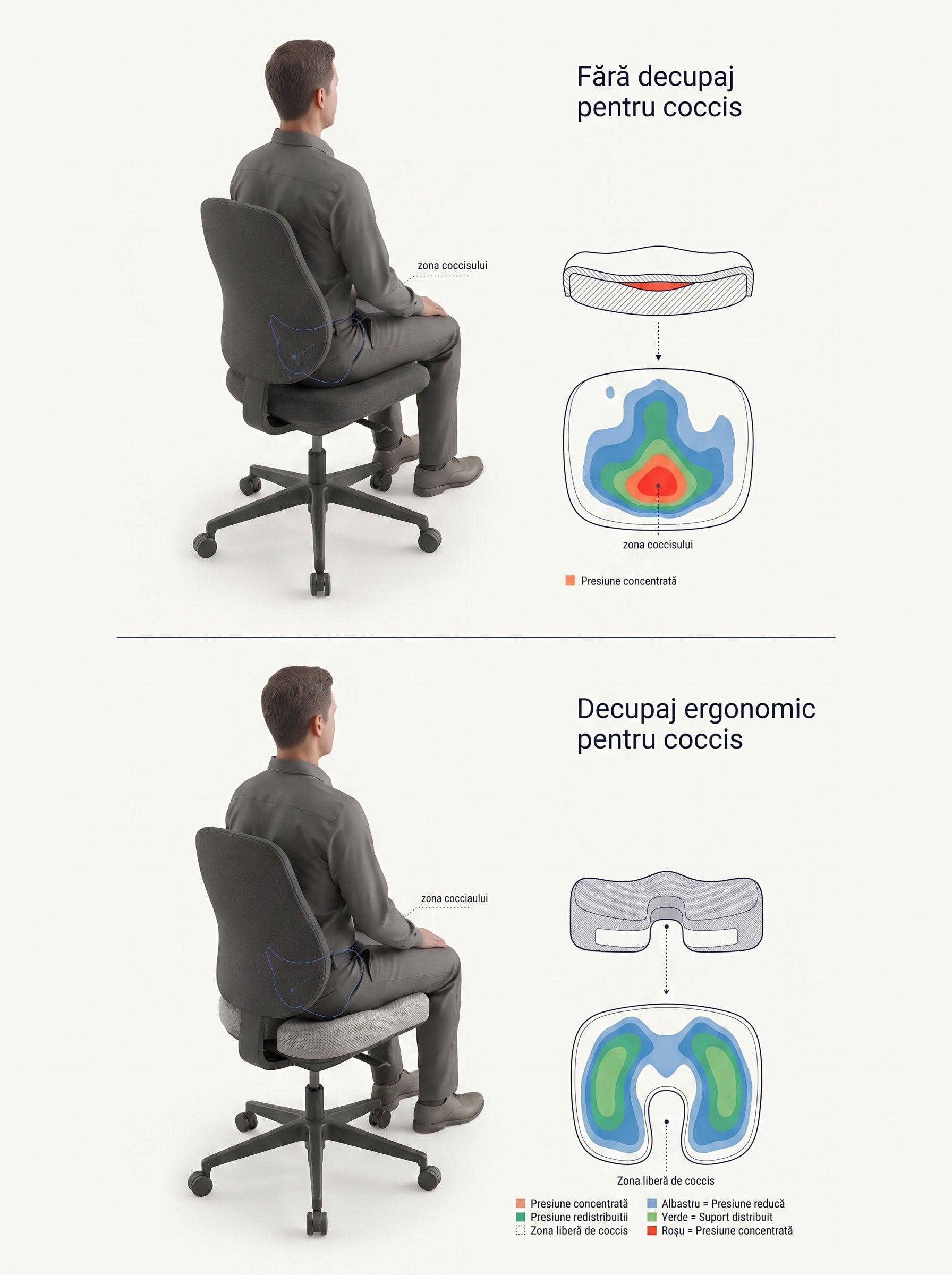 Te simți confortabil, chiar și după ore întregi.