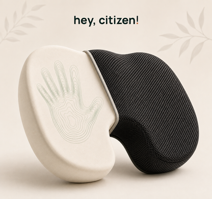 Perna Ortopedică HEY, CITIZEN! din Spumă cu Memorie și Gel pentru Scaun, Birou și Mașină | Pernă Ergonomică pentru Coccis